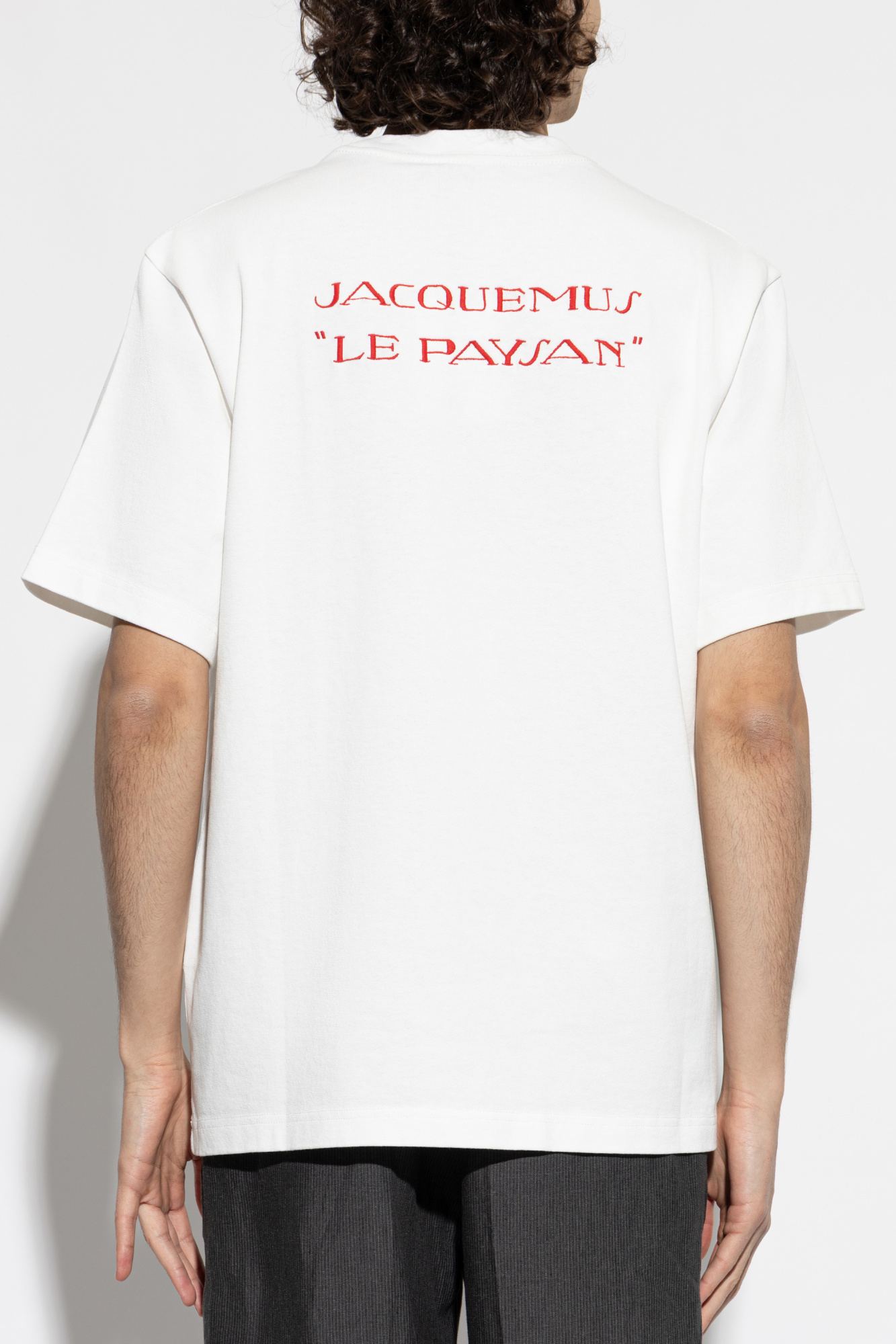 Jacquemus T-shirt with embroidered logo on the back | Men's | Vitkac